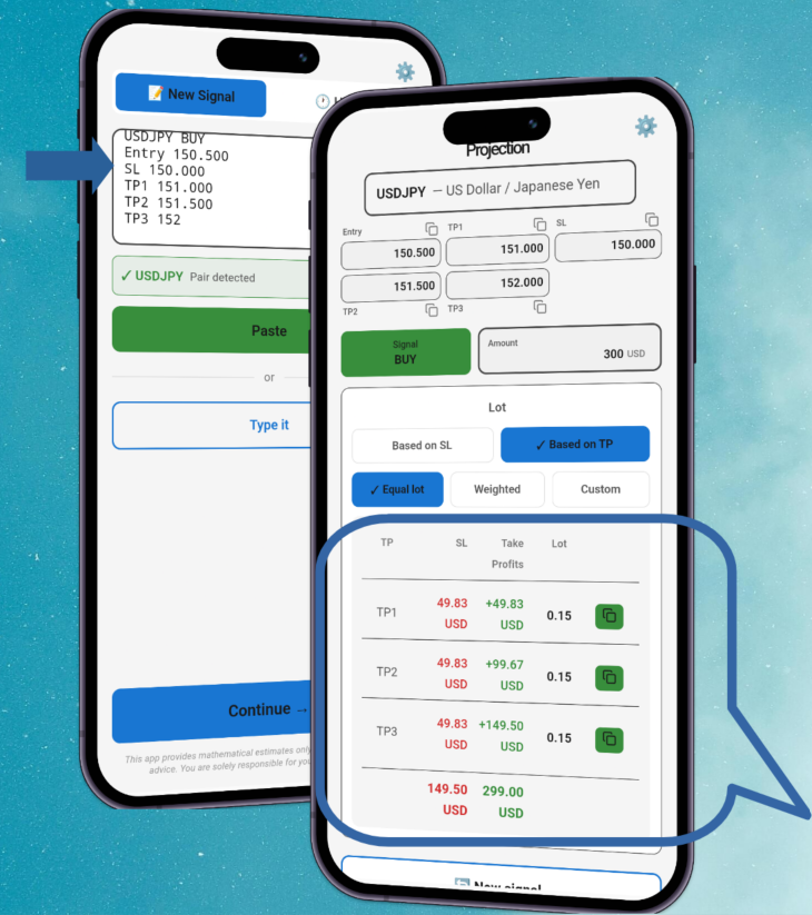 Signal Sizer App Screenshot